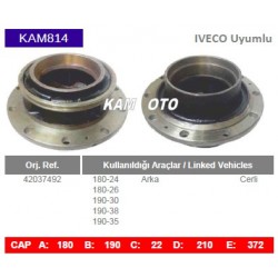 KAM814 Iveco Uyumlu 42037492 Arka Cerli Tip Porya Wheel Hub