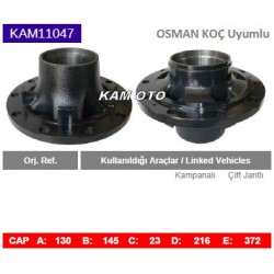 KAM11047 Osman Koç Uyumlu Kampanalı Çift Jantlı Tip Porya Wheel Hub