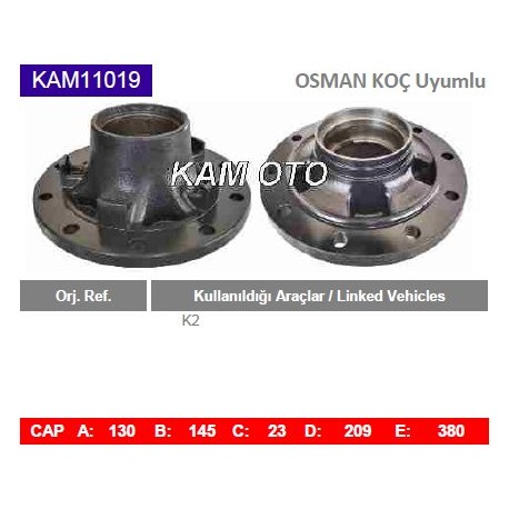 KAM11019 Osman Koç Uyumlu K2 Porya Wheel Hub